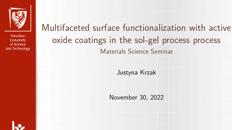 Multifaceted surface functionalization with active oxide coatings in the sol-gel process